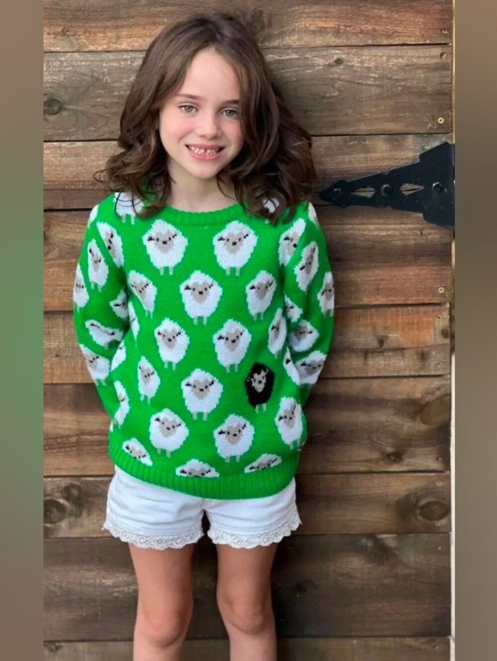 Authentic Irish Green Sheep Sweater 11/12